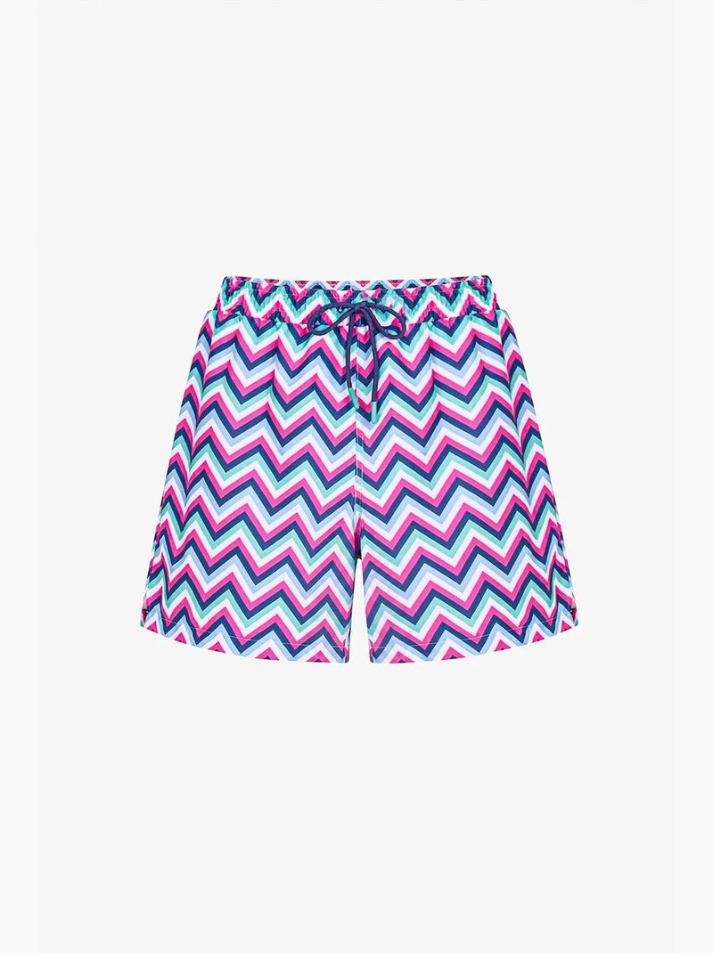Short homme zigzag revival penti Blanc Rose Bleu - Kiabi