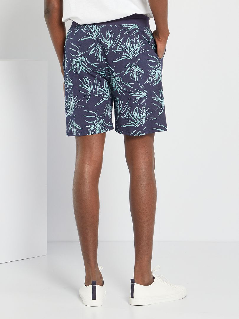 Short imprimé feuillage bleu marine - Kiabi