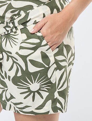Short imprimé feuillage 'Only maternity'