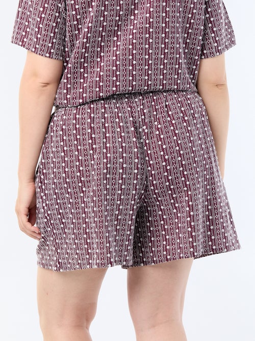 Short large avec imprimés brodés - Kiabi