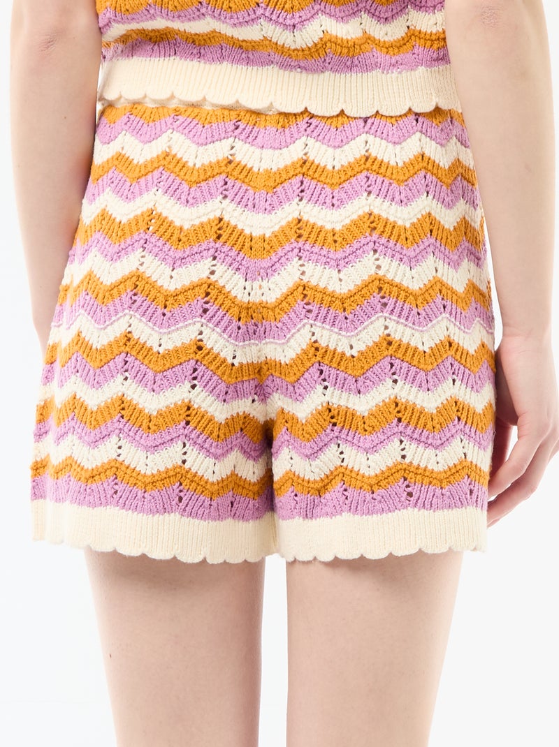 Short large en crochet Beige - Kiabi