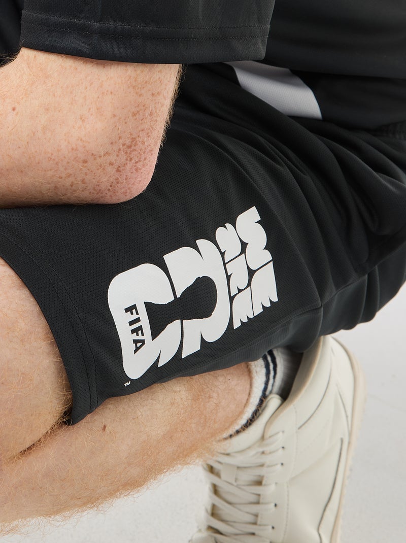 Short large football Coupe du Monde FIFA 26™ Noir - Kiabi