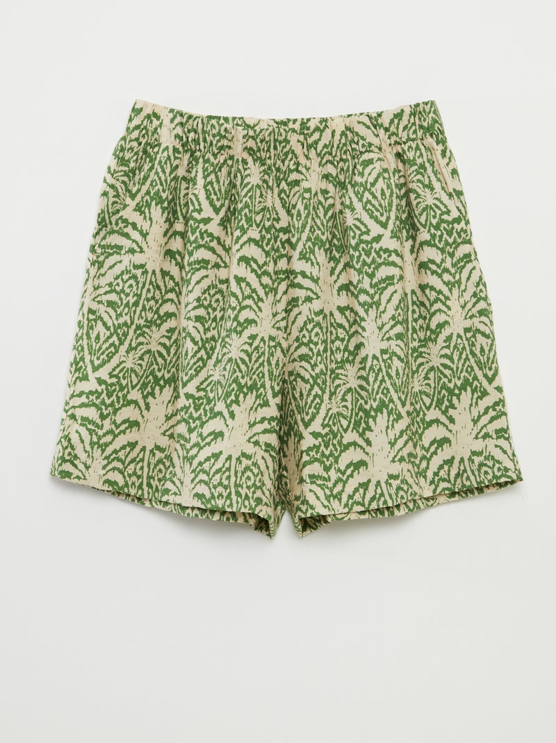 Short léger avec imprimé 'JDY' VERT - Kiabi