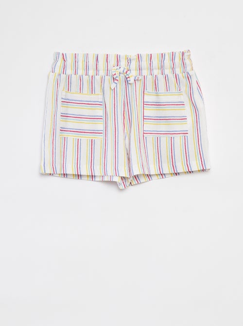Short léger en maille gaufrée - Kiabi