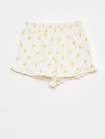 Short léger volanté avec imprimé