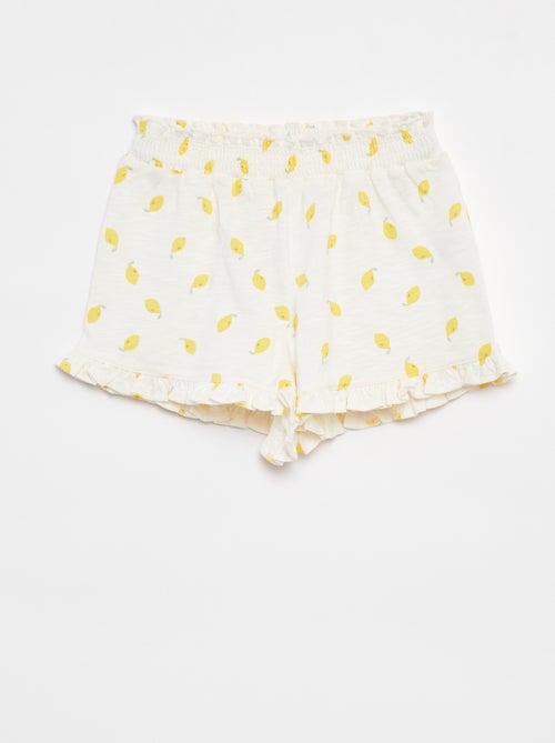 Short léger volanté avec imprimé - Kiabi