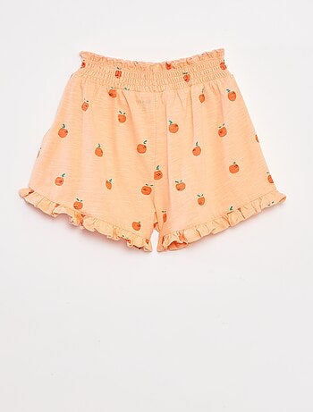 Short léger volanté avec imprimé