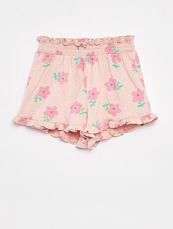 Short léger volanté avec imprimé