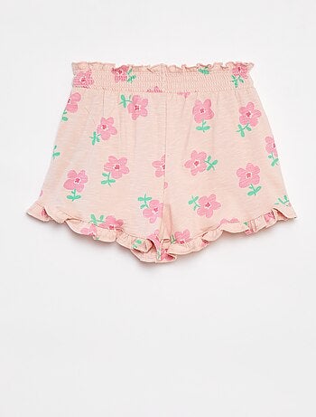 Short léger volanté avec imprimé