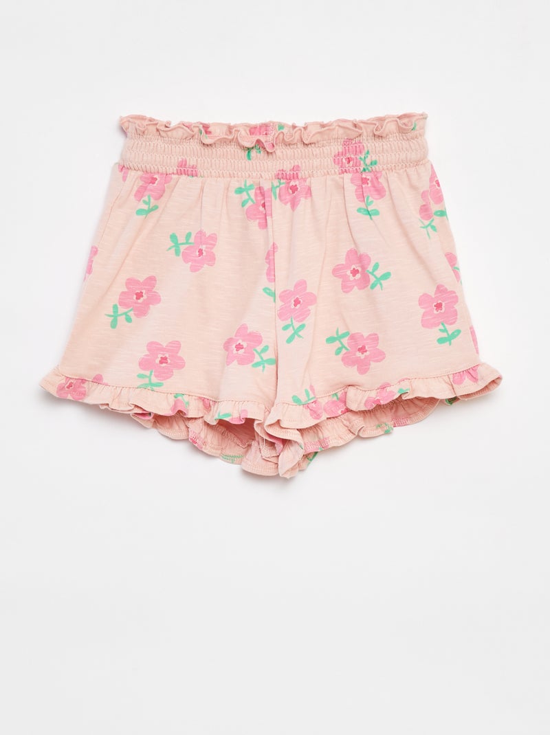 Short léger volanté avec imprimé ROSE - Kiabi