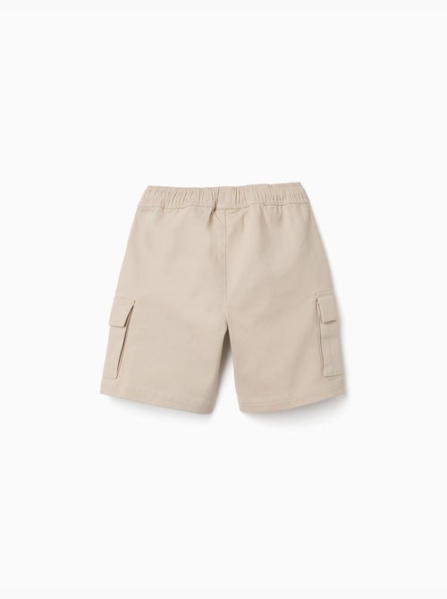 Short long cargo en sergé avec cordon de serrage - Kiabi