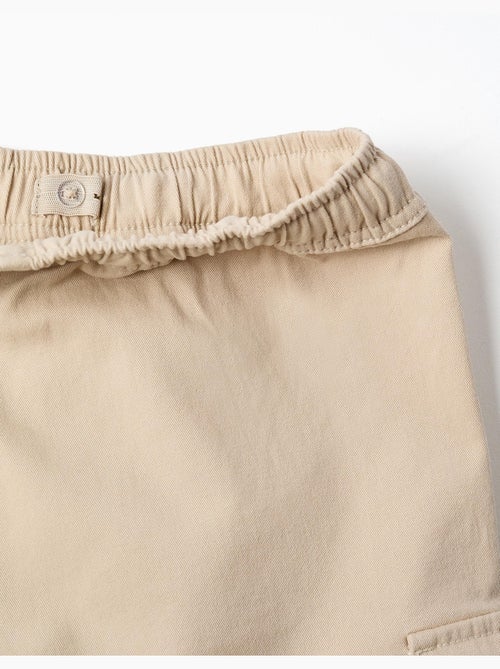 Short long cargo en sergé avec cordon de serrage - Kiabi