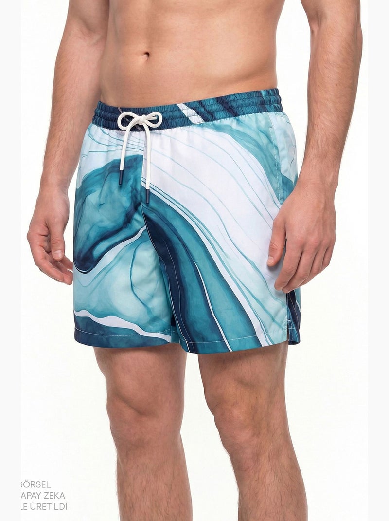 Short marble homme penti Bleu outremer - Kiabi