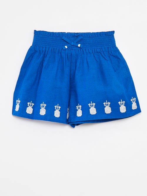 Short met broderie anglaise - Kiabi