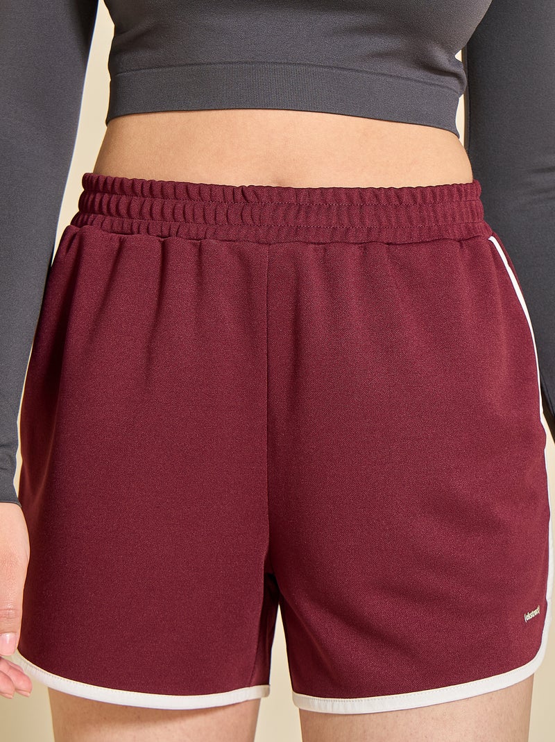 Short met contrasterende boorden - (ekstract) Bordeaux - Kiabi