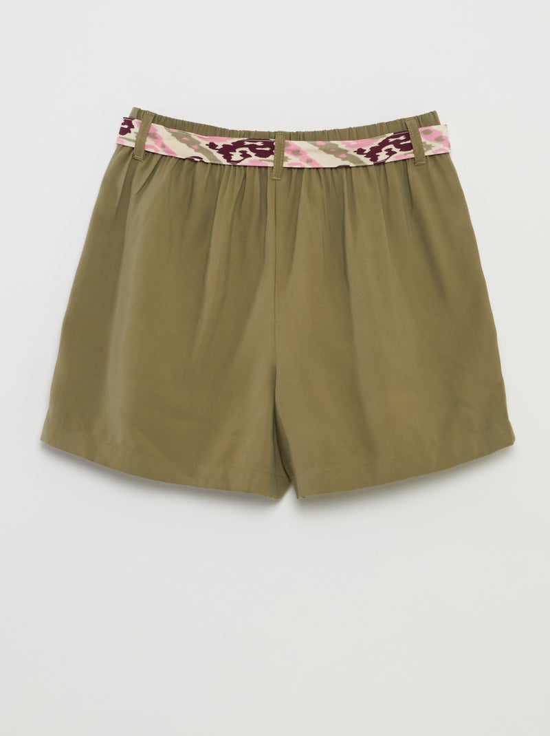 Short met contrasterende riem 'JDY' GROEN - Kiabi