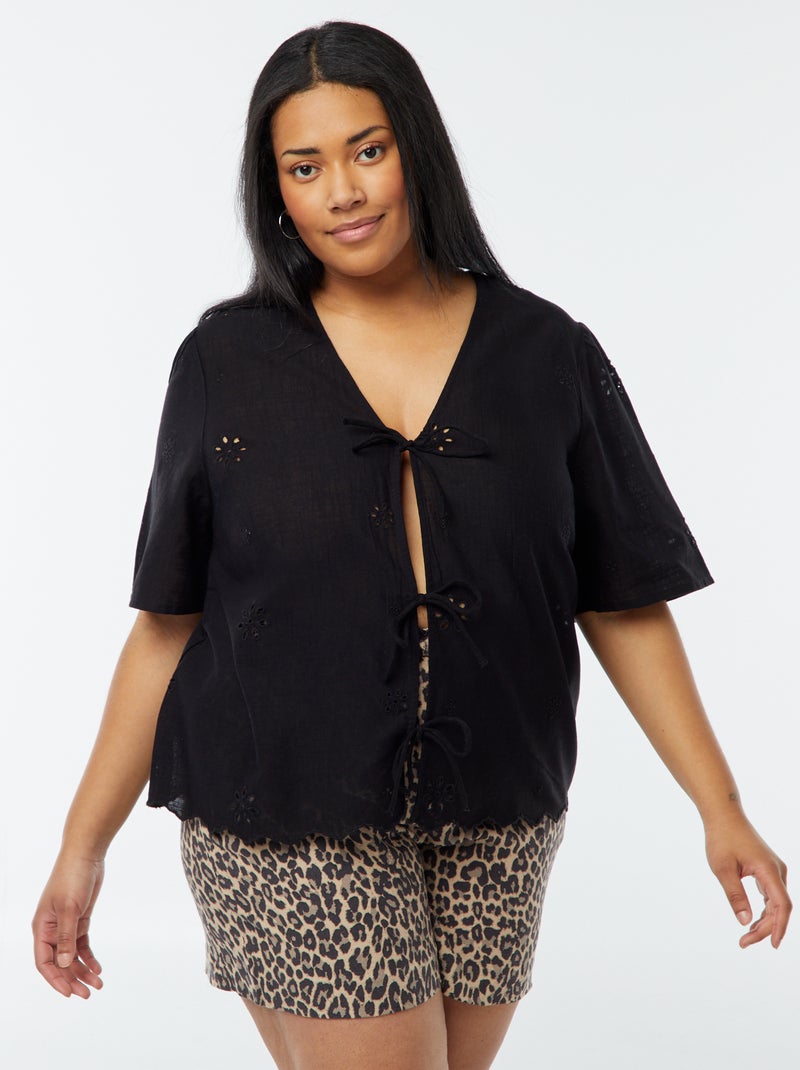 Short met elastische taille Biege - Kiabi