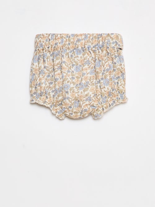 Short met elastische tailleband en strikceintuur - Kiabi