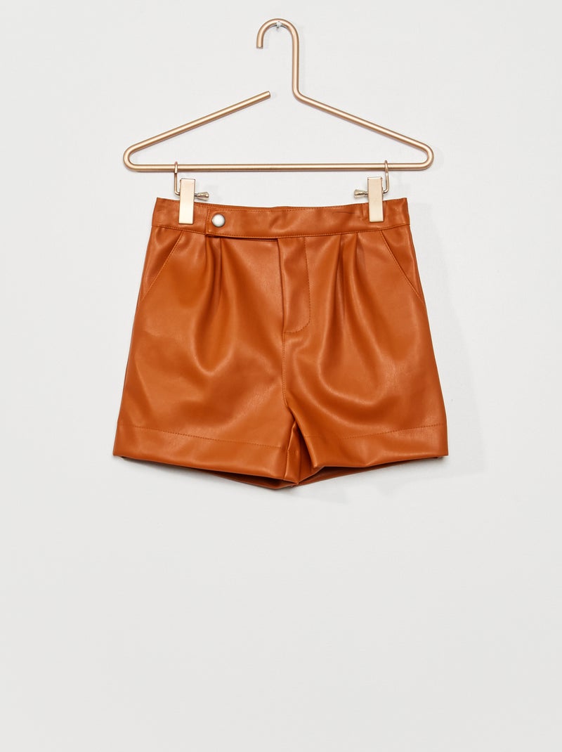 Short met hoge taille ORANGE - Kiabi