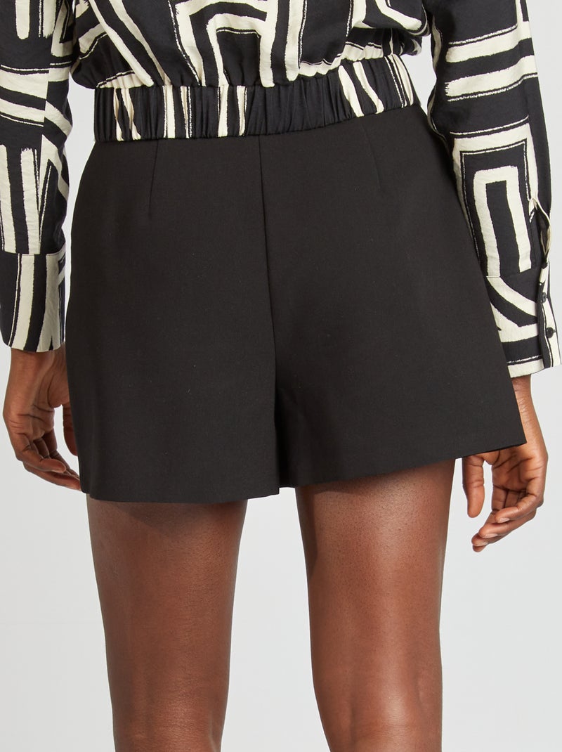Short met hoge taille zwart - Kiabi