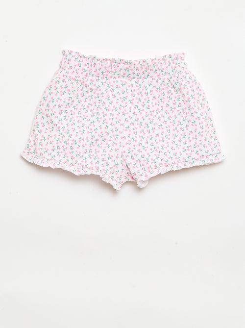 Short met motief en ruches aan de pijpen - Kiabi
