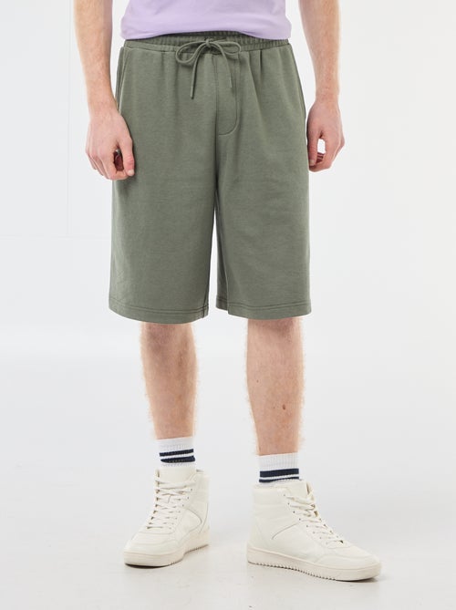 Short met patch van effen katoen - Kiabi