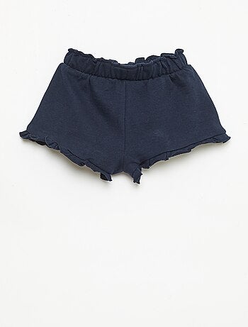 Short met ruches en strik in de taille