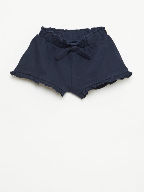 Short met ruches en strik in de taille - Kiabi