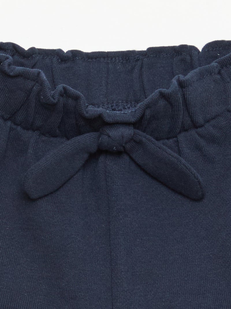 Short met ruches en strik in de taille Blauw - Kiabi
