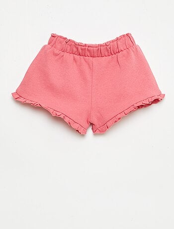 Short met ruches en strik in de taille