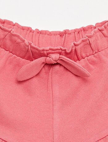 Short met ruches en strik in de taille