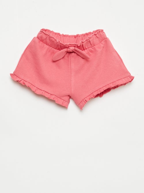 Short met ruches en strik in de taille - Kiabi