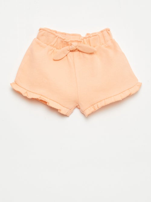 Short met ruches en strik in de taille - Kiabi