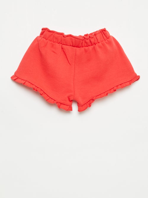 Short met ruches en strik in de taille - Kiabi