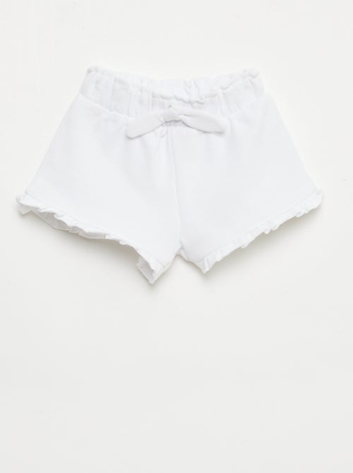 Short met ruches en strik in de taille - Kiabi