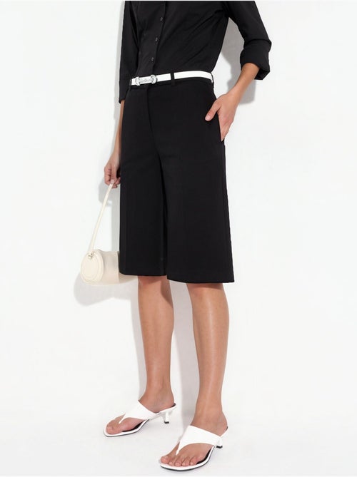 Short mi-long à jambes larges et coupe confortable hiccup - Kiabi Short mi-long à jambes larges et coupe confortable hiccup - Kiabi