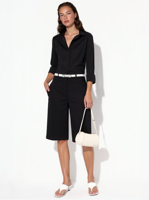Short mi-long à jambes larges et coupe confortable hiccup - Kiabi Short mi-long à jambes larges et coupe confortable hiccup - Kiabi