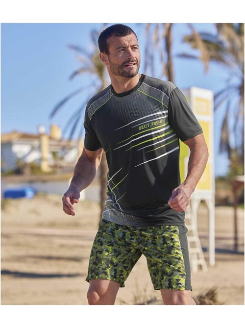 Short Microfibre Imprimé   - ATLAS FOR MEN - Kiabi