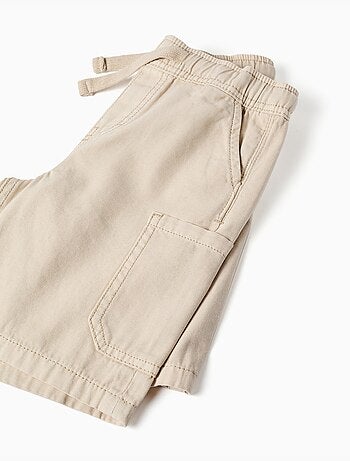 Short midi cargo en coton avec cordon