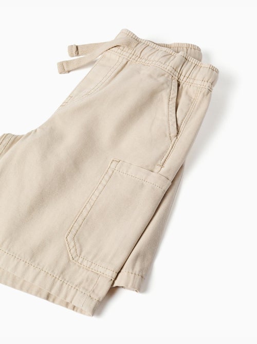 Short midi cargo en coton avec cordon - Kiabi