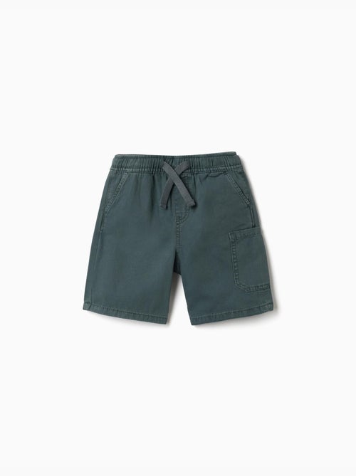 Short midi cargo en coton avec cordon de serrage - Kiabi