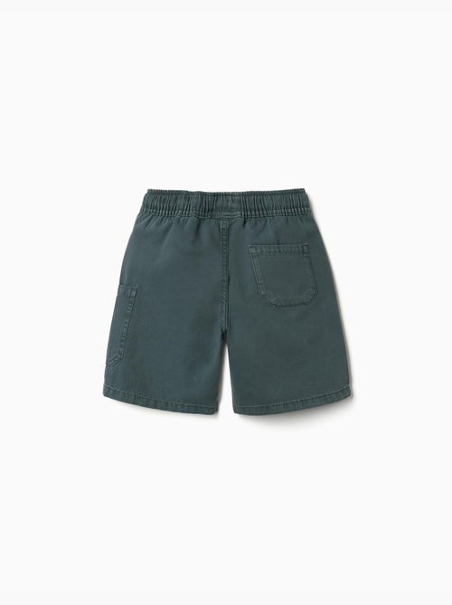 Short midi cargo en coton avec cordon de serrage - Kiabi