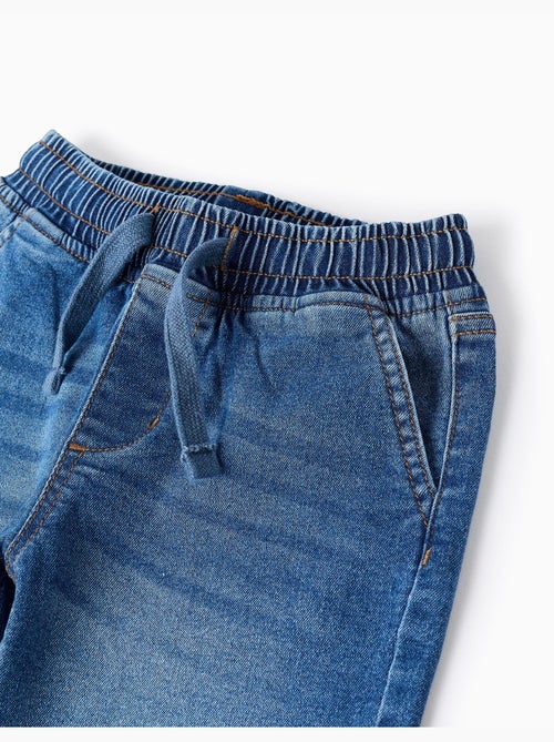 Short midi en jean à enfiler avec cordon - Kiabi