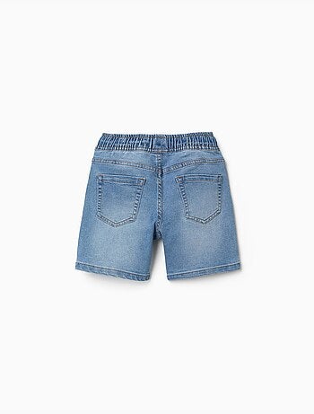 Short midi en jean à enfiler avec cordon