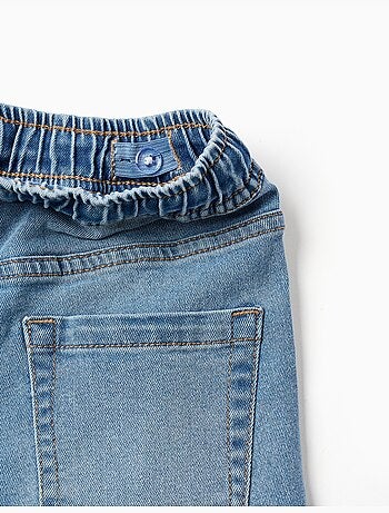 Short midi en jean à enfiler avec cordon