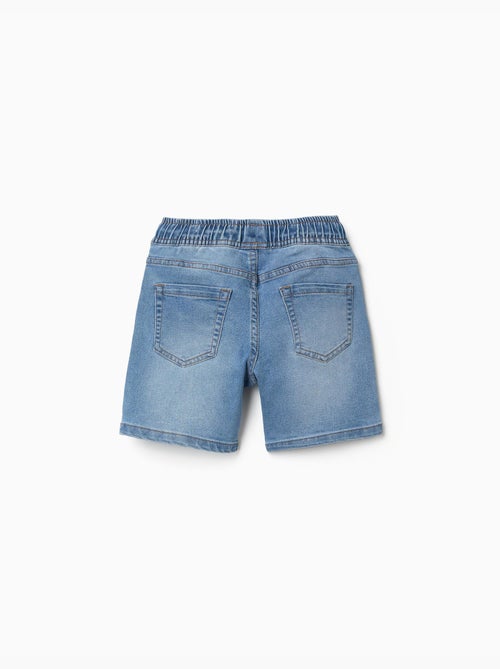 Short midi en jean à enfiler avec cordon - Kiabi
