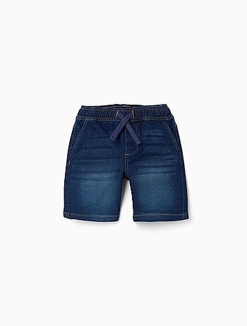 Short midi en jean à enfiler avec cordon