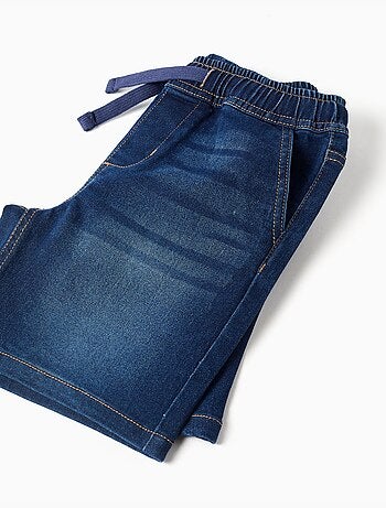 Short midi en jean à enfiler avec cordon
