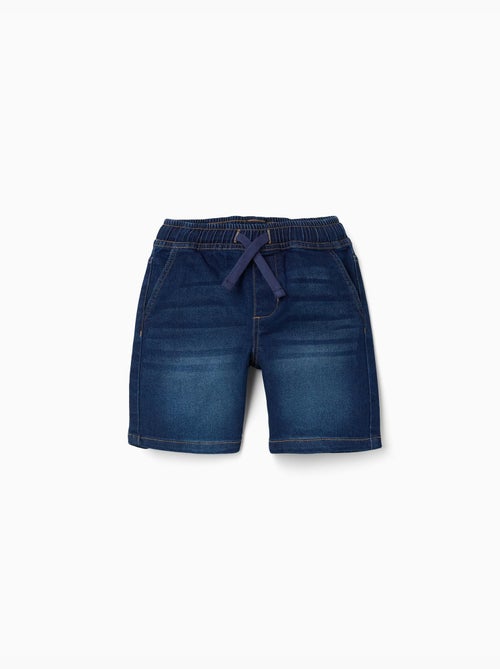 Short midi en jean à enfiler avec cordon - Kiabi