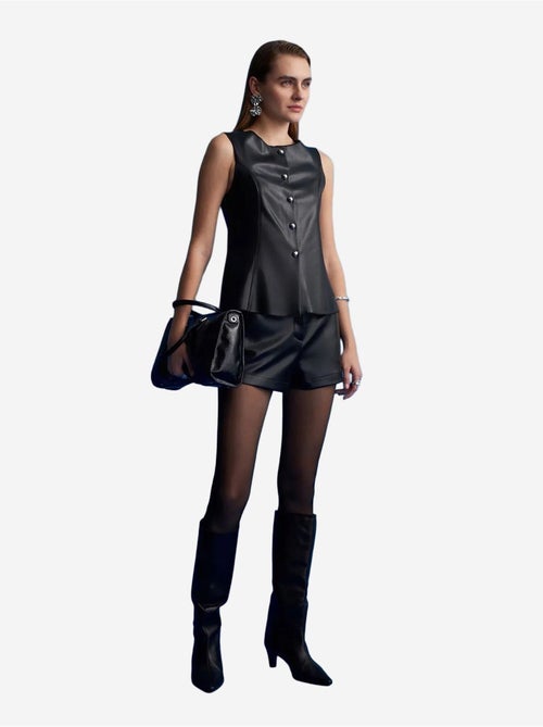 Short mini en simili cuir, taille mi-haute dilvin - Kiabi Short mini en simili cuir, taille mi-haute dilvin - Kiabi